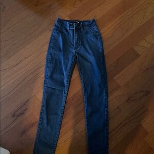 Dark Blue High-Waisted Jeans